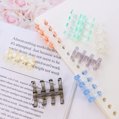 Binding Rings - Bookbinding Rings - Ring Binder - Loose-leaf Rings - Office Supplies - Scrapbooking - School Supplies - Notebook - Paper Organizer - Bookbinding - Craft Supplies - Paper Clip - 7 Colors - 7 Pieces