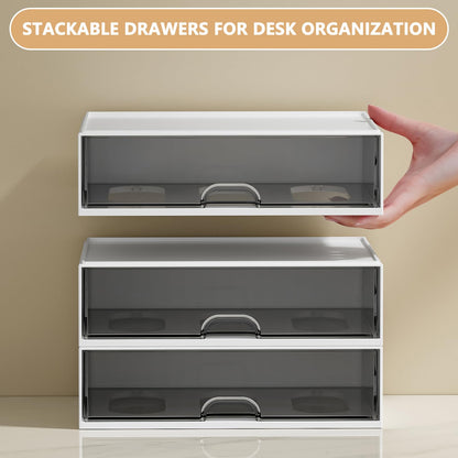 Desk organizer - Chest of drawers - Storage drawer - Office supplies - School supplies - Makeup organizer - Storage box - Desk accessories - Desk organizer - Storage system - Stacking tray - White - 1 piece