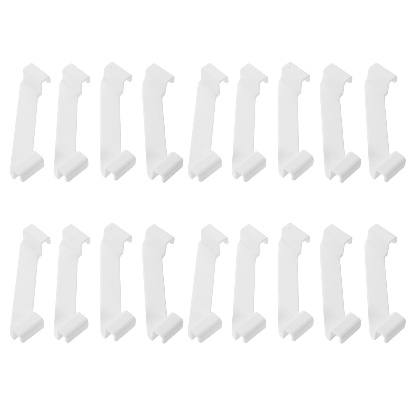 Storage Box Connectors - Stacking Aid - Storage Crate Clips - Wardrobe Organizer - Stacking Bins - Corner Clamps - Storage System - Anti-Slip - Drawer Bins Fastening - Drawer Divider Attachment - White - 20 Pieces