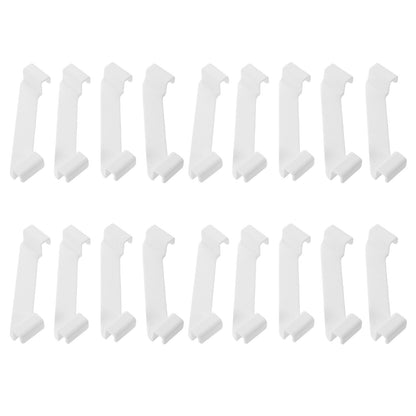 Storage Box Connectors - Stacking Aid - Storage Crate Clips - Wardrobe Organizer - Stacking Bins - Corner Clamps - Storage System - Anti-Slip - Drawer Bins Fastening - Drawer Divider Attachment - White - 20 Pieces