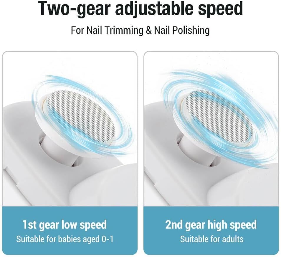 Electric nail clipper - Automatic nail trimmer - Manicure set - Nail care - Electric nail file - Rechargeable - Nail scissors - Hand care - Nail polishing - Nail styling - Cordless - White - 1 Piece