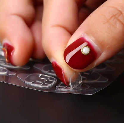 120x (MEGA PACK) Double-Sided Nail Stickers | 5 Sheets | Stick-on Nails | Press-on Nails | Fake Nails | Nail Stickers