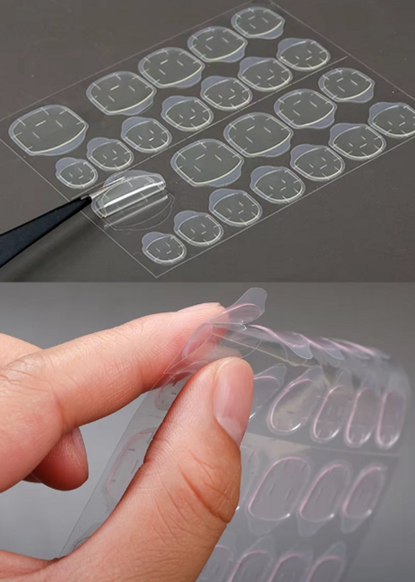 120x (MEGA PACK) Double-Sided Nail Stickers | 5 Sheets | Stick-on Nails | Press-on Nails | Fake Nails | Nail Stickers