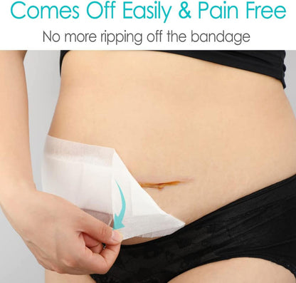 Adhesive Island Dressings - 4x10" Bordered Gauze Bandage for Knee, Hip, Arm, Leg, Abdominal Incisions