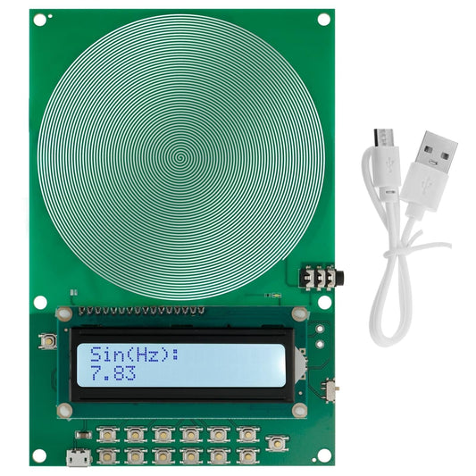 Green signal generator circuit board with LCD screen and USB power cable connection