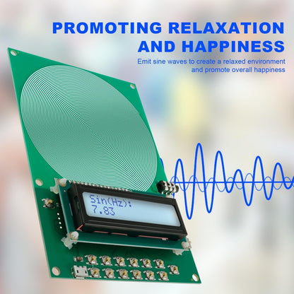Schumann Wave Earth Electromagnetic Field Resonance Generator, 0.01Hz~300000Hz Adjustable Sine Wave Ultra-Low Frequency Pulse Generator, Sleep Aid, Meditation and Yoga Enhancer, No Shell Green