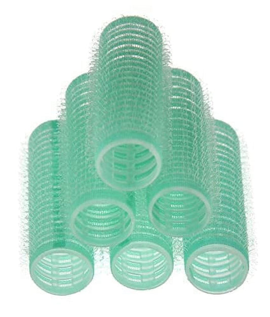 Mint-green self-grip hair curlers, small sticky rollers set