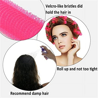 Self Grip Small Hair Curlers,Hair Rollers Curlers,Salon Hairdressing Curlers,DIY Curly Hairstyle Hair Rollers for Women Medium Short Hair (Gripping Sticky Rollers 0.6" 12PCS), Random color 6PCS