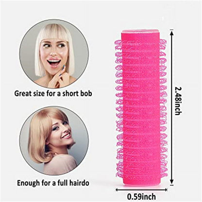 Self Grip Small Hair Curlers,Hair Rollers Curlers,Salon Hairdressing Curlers,DIY Curly Hairstyle Hair Rollers for Women Medium Short Hair (Gripping Sticky Rollers 0.6" 12PCS), Random color 12PCS