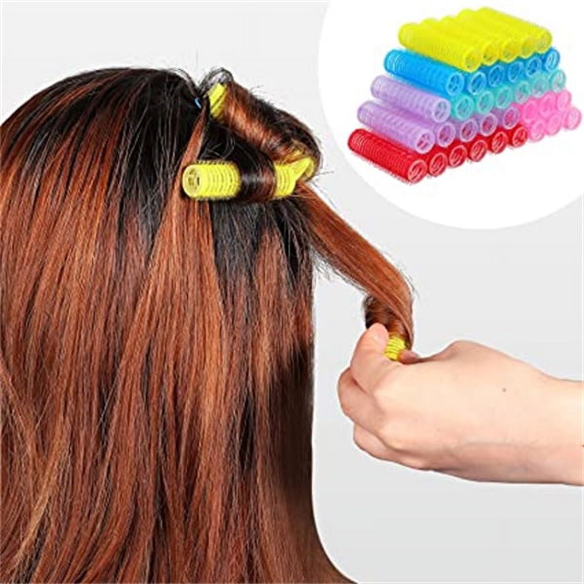 Self Grip Small Hair Curlers,Hair Rollers Curlers,Salon Hairdressing Curlers,DIY Curly Hairstyle Hair Rollers for Women Medium Short Hair (Gripping Sticky Rollers 0.6" 12PCS), Random color 12PCS