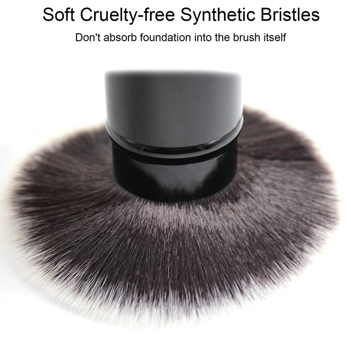 Retractable Foundation Makeup Brushes, Travel Flat Top Kabuki Powder Brush