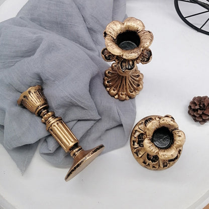 Visland Candlestick Holders , Brass Gold Candlestick Holder Set Candle Stick Holders Decorative Candlestick Stand for Wedding Party Dinning as shown 096