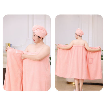 Bath Towel Wrap Women Plus Size - Adjustable Soft Microfiber Shower After Body Wraps with Hair Drying Towel Absorbent & Quick Drying for Gym Shower, Beach, Spa, Sauna Purple