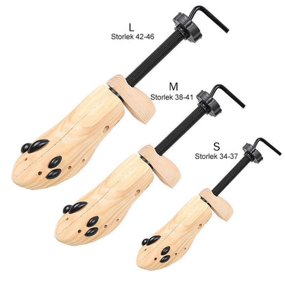 Darzheoy Shoe Stretcher for Men and Women Professional Shoe Adjustable Width & Length, Size 42-46, Wood (Includes Only 1 Shoe Stretcher) M Brown