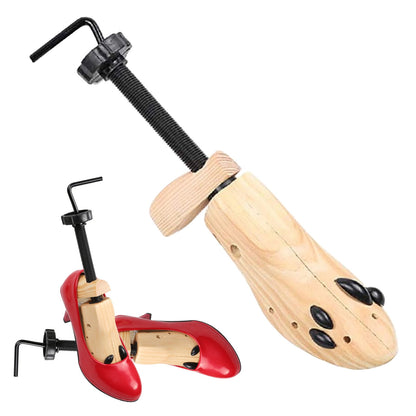 Darzheoy Shoe Stretcher for Men and Women Professional Shoe Adjustable Width & Length, Size 42-46, Wood (Includes Only 1 Shoe Stretcher) L Brown
