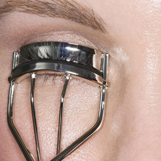 Eyelash curler pad on metal lash curler, black silicone strip