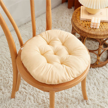 Darzheoy Round Seat Cushion Chair Pads for Kitchen Dining Chairs, Soft Comfort Chair Mat Pillow Cushions for Office Desk Living Room 16 Yellow