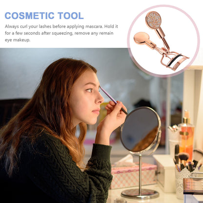 HOOWIFFY Rose Eyelash Curler Stainless Steel Lash Curler for Beautiful Eye Makeup