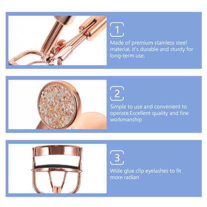 HOOWIFFY Rose Eyelash Curler Stainless Steel Lash Curler for Beautiful Eye Makeup