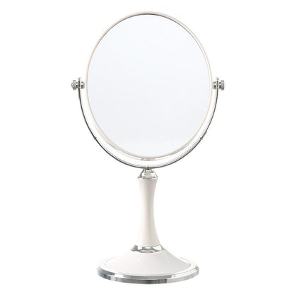 Back to School Chmadoxn Magnifying Makeup Mirror Double Sided Tabletop Mirror with 3 Magnification, Magnified Desk Mirror for Makeup, Cosmetic Vanity Mirror with Stand and 360° Rotation 5.5×11.4 in White