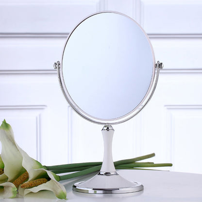 Back to School Chmadoxn Magnifying Makeup Mirror Double Sided Tabletop Mirror with 3 Magnification, Magnified Desk Mirror for Makeup, Cosmetic Vanity Mirror with Stand and 360° Rotation 5.9×11.4 in White