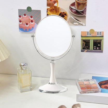 Back to School Chmadoxn Magnifying Makeup Mirror Double Sided Tabletop Mirror with 3 Magnification, Magnified Desk Mirror for Makeup, Cosmetic Vanity Mirror with Stand and 360° Rotation 5.9×11.4 in White