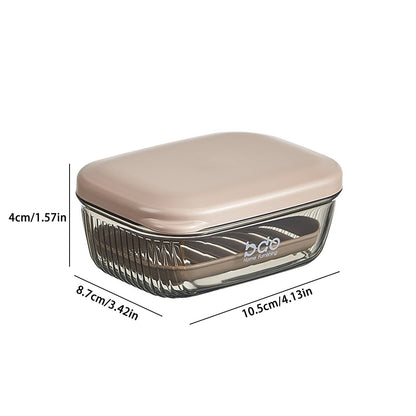 Kdkad Travel Soap Case, Leakproof Soap Container with Lid, Portable Bar Soap for Traveling Transparently Soap Dishes for Bathroom Shower Gym School Camping