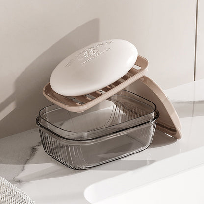 Kdkad Travel Soap Case, Leakproof Soap Container with Lid, Portable Bar Soap for Traveling Transparently Soap Dishes for Bathroom Shower Gym School Camping