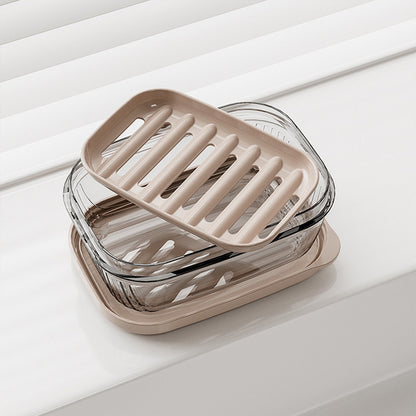 Kdkad Travel Soap Case, Leakproof Soap Container with Lid, Portable Bar Soap for Traveling Transparently Soap Dishes for Bathroom Shower Gym School Camping