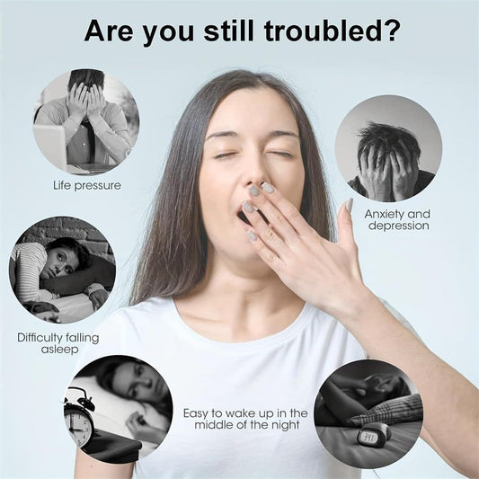 Sleep aid informational graphic with people and circular callouts