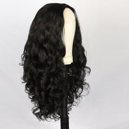 Lace 26in-Lacefrontal Hand Tied Glueless Synthetic With Natural Density Preplucked Hairline (black）