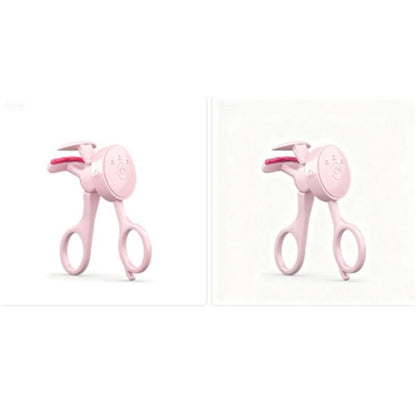 Heated Eyelash Curler Rechargeable Electric Lash Curler with Type-C,  Anti-Burn Mini Heat Design, Gift for Women Girls, Pink 2pcs