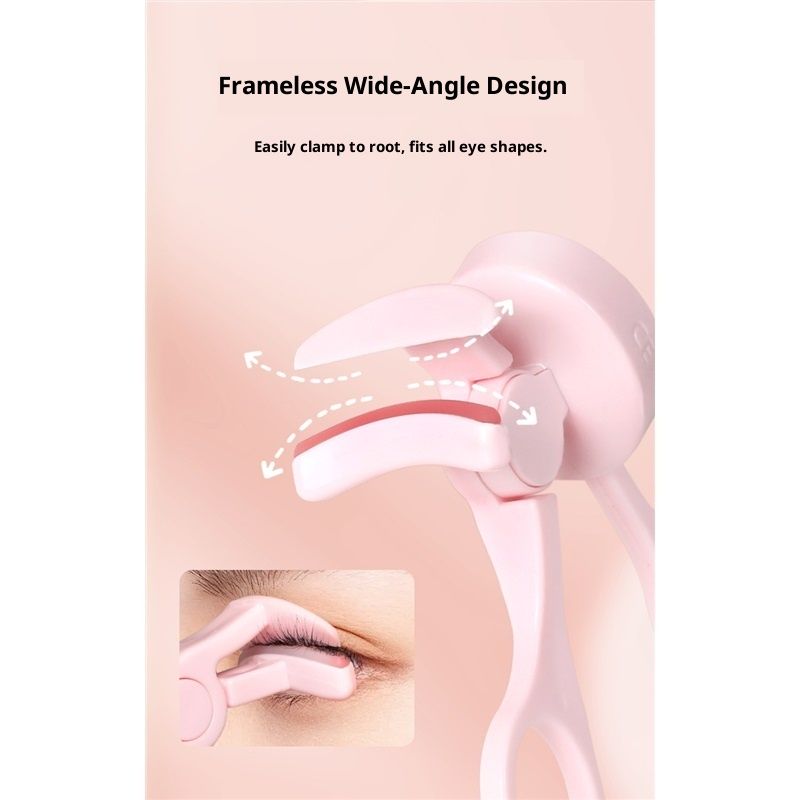 Heated Eyelash Curler Rechargeable Electric Lash Curler with Type-C,  Anti-Burn Mini Heat Design, Gift for Women Girls, Pink 2pcs