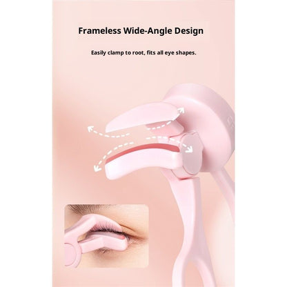 Heated Eyelash Curler Rechargeable Electric Lash Curler with Type-C,  Anti-Burn Mini Heat Design, Gift for Women Girls, Pink 2pcs