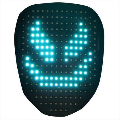 LED Mask with Gesture Sensing, Light-Up Transforming Face Cover for Halloween, Christmas, Cosplay & Birthday Parties