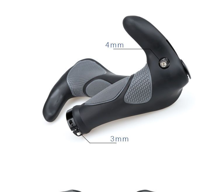 Bike Handlebar Grips, Soft Gel Inserts Shock Resistance Ergonomics Comfort Design,for MTB Bicycle Mountain Bike Grip（Carrying a horn handle）