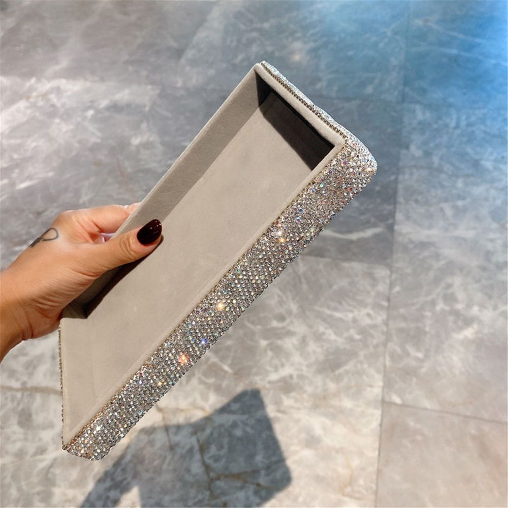 Decorative Tray Holder – Makeup Cosmetic Jewelry Ring Key Display Dish Plate Storage Organizer Crystal Rhinestone Glitter Vanity Bathroom Bedroom Home Decor