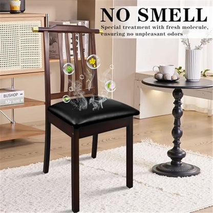 Dining Chair Seat Covers 4 PCS, Solid Waterproof Seat Cushion Cover Oilproof Stretch Dining Chair Protctor Slipcover (Dark Black)
