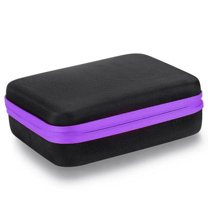 Essential Oils Carrying Case Holds, 30 Bottles 5ml, 10ml, 15ml Bottles Storage Organizer Bag Hard Shell EVA（Purple）