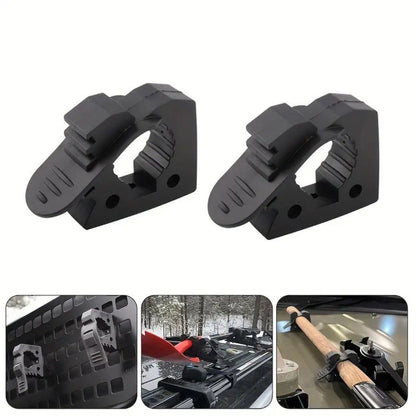 2Pcs Shovel Mount, Rubber Clamp Grip for 3-4cm Diameter Tools and Equipment Used on Off-road vehicle, Pickup Trucks, Utility Trailers