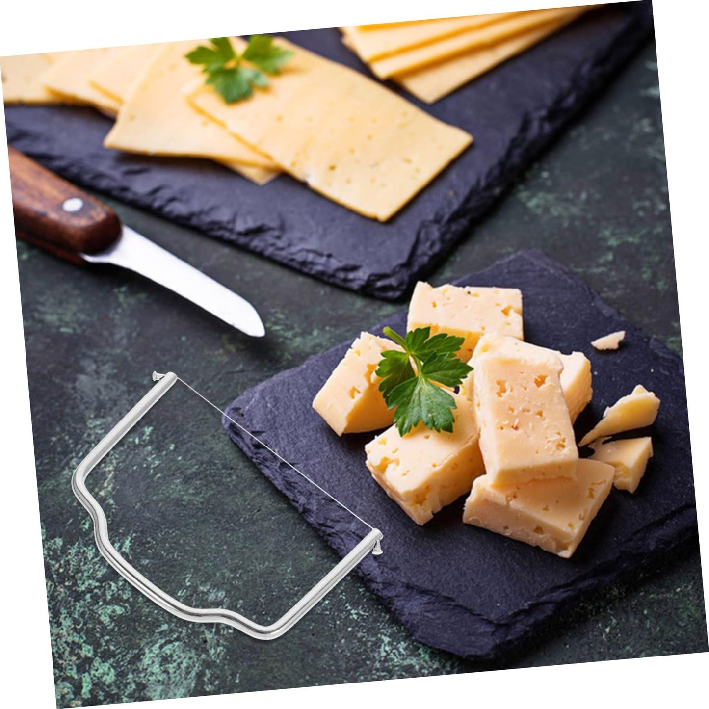 4pcs Stainless Steel Cheese Slicer Wire Cutters Block Cheese Slicer Easy to Use  multi-purpose butter knife cheese slicer