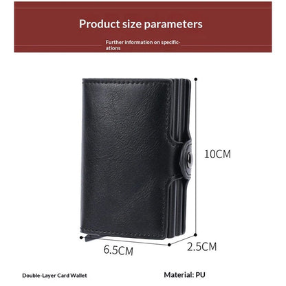 Ultra-thin wallet secure credit card wallet Credit Card Holders, Auto Pop up Travel Thin Wallets for Men (black)