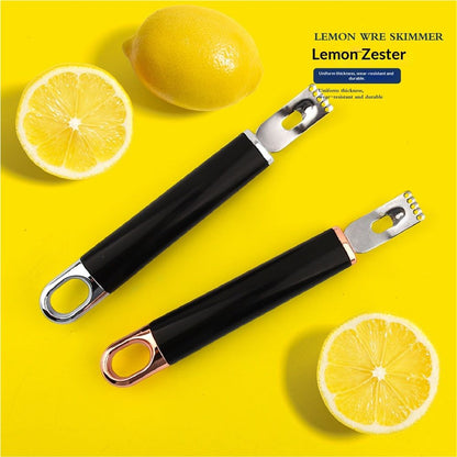 2 pack Channel Knife, 2 in 1 Lemon Peeler Cocktail Garnish Ultra Sharp Lemon Rind Twist Peeler Stainless Steel Bar Tool Professional Grade Bar Accessory