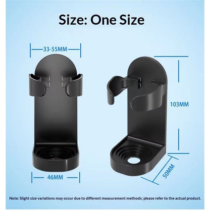 2 pack Electric Razor Holder Wall Mount, Razor Hanger, Electric Shaver Bathroom Holder, Mirror Toothbrush Holder Wall Mounted, ABS (Black)