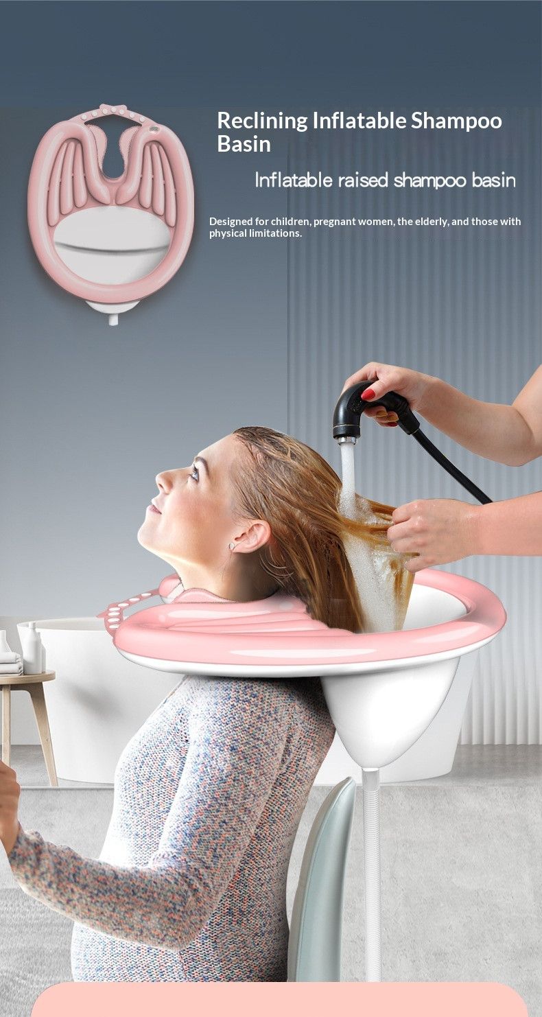 BlackHairWashingBasin+LargeShowerCap+DrainBasket
