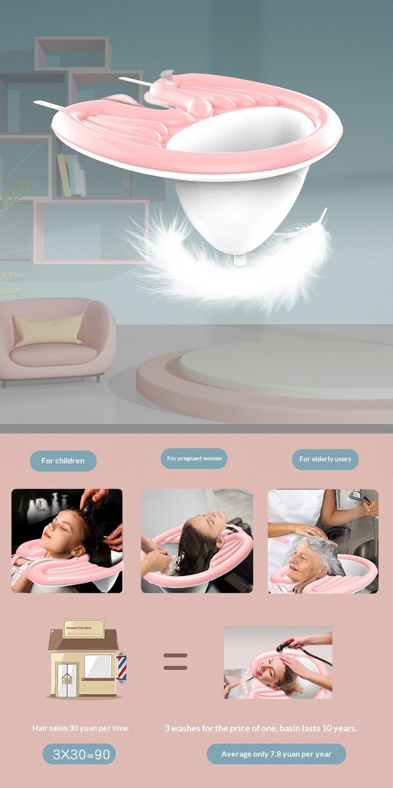 BlackHairWashingBasin+LargeShowerCap+DrainBasket