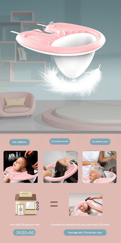 BlackHairWashingBasin+LargeShowerCap+DrainBasket