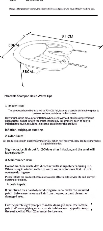 HairWashingBasinBlack+WaterproofRing+DrainageBag