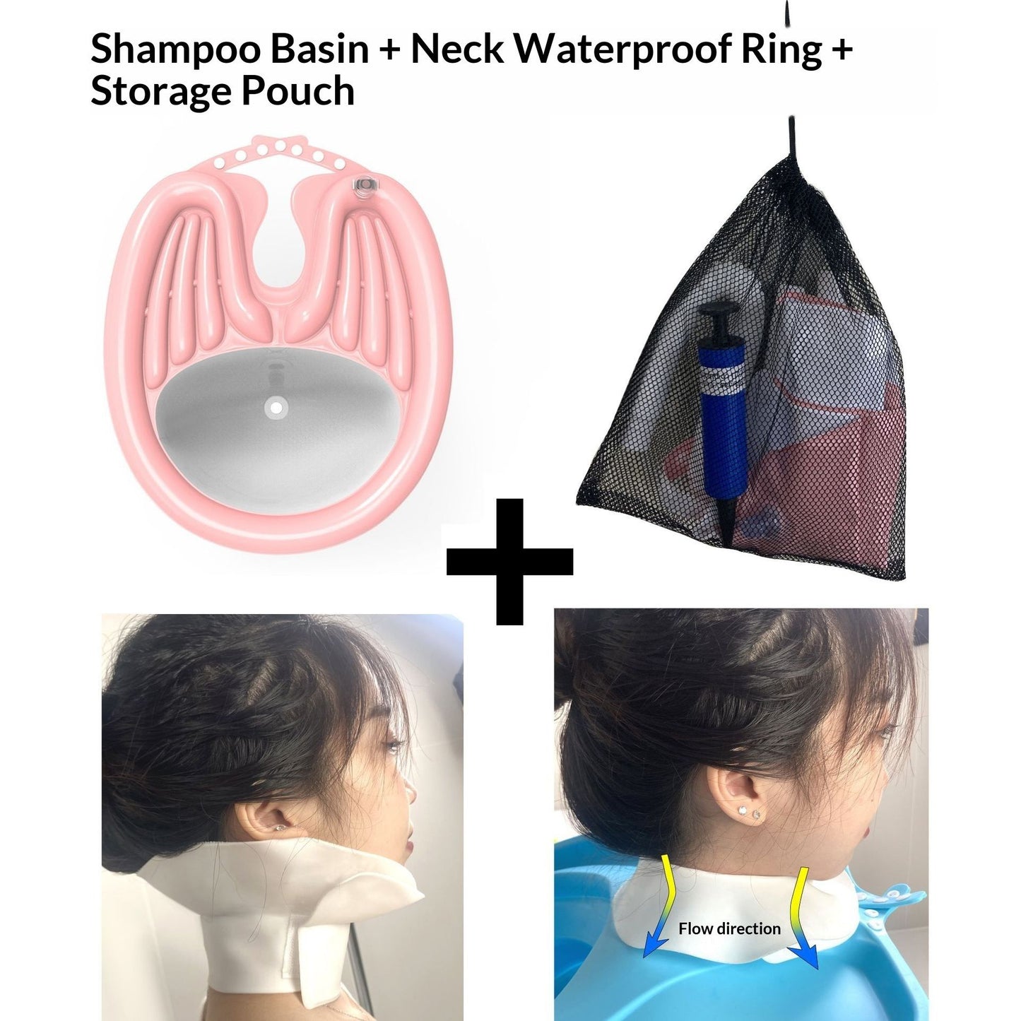 HairWashingBasinPink+DrainageBag