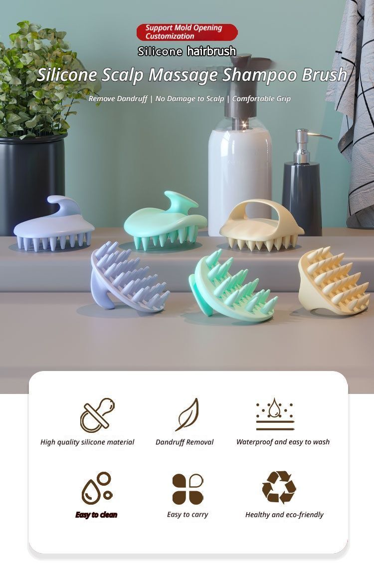 Scalp Massage Shampoo Brush-Light pink